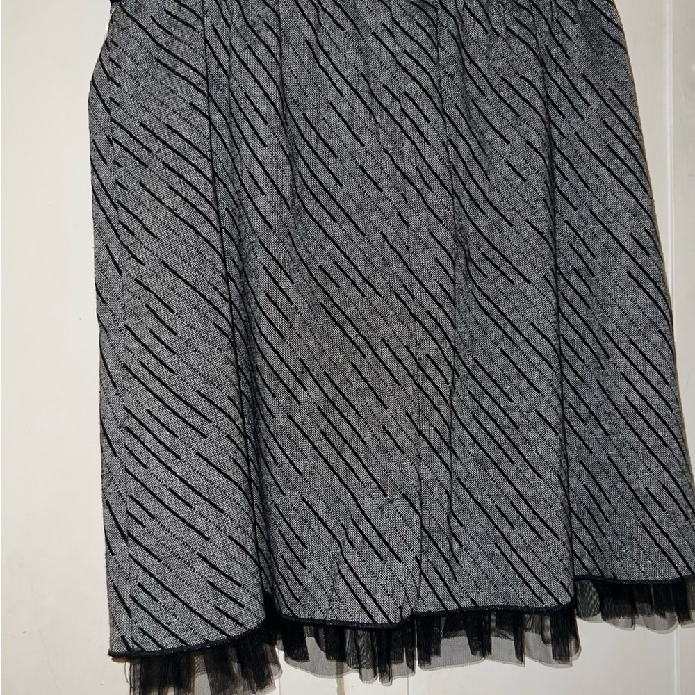 Joe Benbasset Black and Gray Midi Skirt